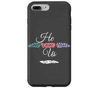 He Sees Loves Hears Us Psalm 116:1-2 Color Splashes Carcasa para iPhone 7 Plus/8 Plus