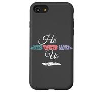 He Sees Loves Hears Us Psalm 116:1-2 Color Splashes Carcasa para iPhone SE (2020) / 7/8