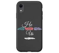 He Sees Loves Hears Us Psalm 116:1-2 Color Splashes Carcasa para iPhone XR