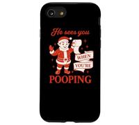 He Sees You When You’re Pooping Shirt Navidad Divertido Carcasa para iPhone SE (2020) / 7/8