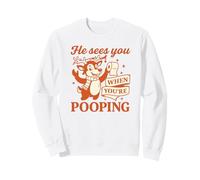 He Sees You When You’re Pooping Shirt Reno Divertido Sudadera