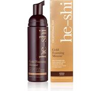 He-Shi Gold Foaming Mousse Medium Step 2 Instant Golden Self Tan with Quick Drying and Non Streaking Formula 150 ml