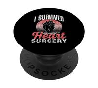 He Sobrevivido A Una Operación De Corazón Cirugía Cardíaca PopSockets PopGrip Adhesivo