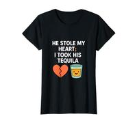 He Stole My Heart I Took His Tequila Bachelorette Novedad Camiseta