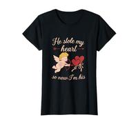 He Stole My Heart So Now I'm His Valentine Novedad Camiseta