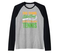 He Terminado de adultar Juguemos Jugador de Tenis Camiseta Manga Raglan