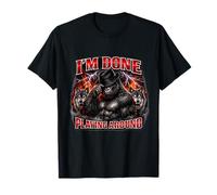 He Terminado de Jugar Divertido Gen Z Brainrot Meme Gorilla Camiseta