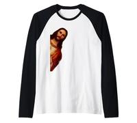 ¡He Visto eso! ¡Divertido Meme Mirando a Jesús! Camiseta Manga Raglan
