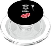 He Who Cooks no Tiene carbón para Barbacoa Saying Carne PopSockets PopGrip para MagSafe