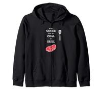 He Who Cooks no Tiene carbón para Barbacoa Saying Carne Sudadera con Capucha