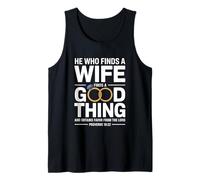He Who Finds A Wife Christian Bible Verse Religious Sayings Camiseta sin Mangas