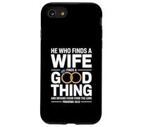 He Who Finds A Wife Christian Bible Verse Religious Sayings Carcasa para iPhone SE (2020) / 7 / 8