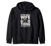 He Who Finds A Wife Christian Bible Verse Religious Sayings Sudadera con Capucha