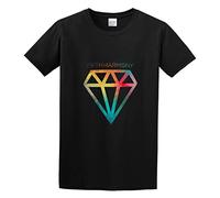 HE YE SHAN ZHA TIAO Fifth Harmony Color Diamond Logo O-Neck 100% Cotton Short Sleeve Unisex T-Shirt XL