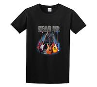 HE YE SHAN ZHA TIAO Gear Up Guitars Guitar Music Fun Lifestyle O-Neck 100% Cotton Short Sleeve Unisex T-Shirt S