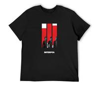 HE YE SHAN ZHA TIAO Good Come Interpol Band Unisex 100% Cotton Short-Sleeve T-Shirts Black XL