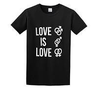 HE YE SHAN ZHA TIAO Love Is Love Slogan O-Neck 100% Cotton Short Sleeve Unisex T-Shirt XXXL