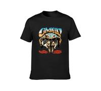 HE YE SHAN ZHA TIAO Omen The Curse 1986 Album Cover Unisex 100% Cotton Short-Sleeve T-Shirts Black XXXL