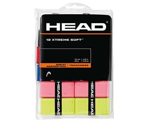 HEAD 12 Overgrip Xtreme Soft Tennis Grips Cinta para Mango de Raqueta de Tenis Colorido