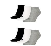 HEAD All Sports - Calcetines deportivos para hombre y mujer, 6 unidades, gris, blanco y negro, 35-38