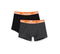 Head Boxer, Gris/Rojo, L (Pack de 2) para Hombre