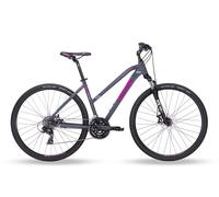 HEAD Bicicleta de Cross I-Peak 1.0 Joy para Mujer, Color Gris Mate y Rosa, Talla 46