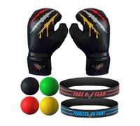 Head Boxing Ball - Pelota de boxeo con diadema y guantes, equipo de boxeo portátil, suministros de entrenamiento para el hogar, gimnasio, parque