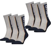 HEAD Calcetines Performance Crew 3 Pares Gris/Negro Talla 35/38