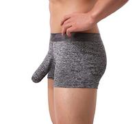Head Calzoncillos para hombre, calzoncillos para hombre, bragas suaves y sexys, ropa interior para hombre, calzoncillos bóxer anchos, Negro , L