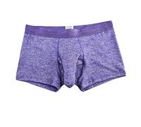 Head Calzoncillos para hombre, calzoncillos para hombre, bragas suaves y sexys, ropa interior para hombre, calzoncillos bóxer anchos, morado, L