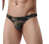 Head Calzoncillos tipo bóxer para hombre, color azul, con estampado para hombre, atractivos, calzoncillos blandos, ropa interior baja para hombre, calzoncillos bóxer anchos, camuflaje, L