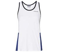 HEAD Camiseta de Tirantes para Mujer Club W, Blanco/Real, XL