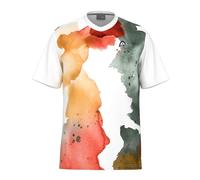 HEAD Camiseta Topspin para Hombre Tenis, Print Vision/Orange Alert, Medium