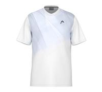 HEAD Camiseta Unisex Topspin para niños, Blanco Azul Marino, 128