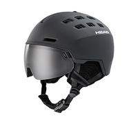 HEAD Casco de esquí Radar 5K Black + Spare Lens para hombre, casco de esquí y snowboard con visera, casco de protección para deportes de invierno, M/L (56-59 cm) j21