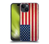 Head Case Designs Flag of The United States of America USA Banderas Vintage Carcasa rígida Compatible con Apple iPhone 15