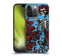 Head Case Designs Funda rígida con licencia oficial de Grateful Dead Bertha Skull Roses Trends compatible con Apple iPhone 14 Pro