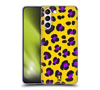 Head Case Designs Leopardo Amarillo Impresiones Loco Carcasa de Gel de Silicona Compatible con Samsung Galaxy S21 5G