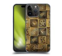 Head Case Designs Licencia Oficial HBO Game of Thrones All Houses Golden Sigils Carcasa trasera rígida compatible con Apple iPhone 15 Pro Max