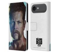 Head Case Designs Licenciado Oficialmente AMC The Walking Dead Abraham Personajes Funda de Cuero Tipo Cartera Compatible con Apple iPhone 17 Air