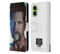 Head Case Designs Licenciado Oficialmente AMC The Walking Dead Abraham Personajes Funda de Cuero Tipo Cartera Compatible con Apple iPhone 17