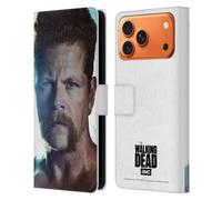 Head Case Designs Licenciado Oficialmente AMC The Walking Dead Abraham Personajes Funda de Cuero Tipo Cartera Compatible con Apple iPhone 17 Pro MAX