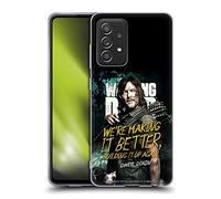 Head Case Designs Licenciado Oficialmente AMC The Walking Dead Daryl Temporada 9 Quotes Carcasa de Gel de Silicona Compatible con Galaxy A52 / A52s / 5G (2021)