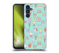 Head Case Designs Licenciado Oficialmente Andrea Lauren Design Gato Patrón de Alimentos Caso Funda de Gel Suave Compatible con Samsung Galaxy A15