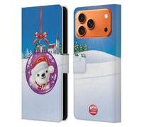 Head Case Designs Licenciado Oficialmente Animal Club International Polar Bear Bolas navideñas Funda de Cuero Tipo Cartera Compatible con Apple iPhone 17 Pro MAX