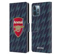 Head Case Designs Licenciado Oficialmente Arsenal FC Tercero Kit de Escudo 2021/22 Carcasa de Cuero Tipo Libro Compatible con Apple iPhone 12 Pro MAX