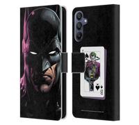 Head Case Designs Licenciado Oficialmente Batman DC Comics Batman Tres bromistas Carcasa de Cuero Tipo Libro Compatible con Samsung Galaxy A15