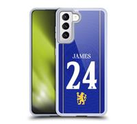 Head Case Designs Licenciado Oficialmente Chelsea FC Reece James 2026/27 Camiseta Casa Jugadores 1er Grupo Funda de Gel [Grado Militar] Compatible con Samsung Galaxy S21 5G Y Compatible con MagSafe