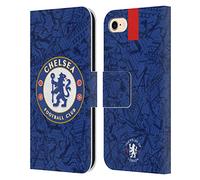 Head Case Designs Licenciado Oficialmente Chelsea Football Club Casa Kit 2019/20 Carcasa de Cuero Tipo Libro Compatible con Apple iPhone 7/8 / SE 2020 & 2022