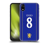 Head Case Designs Licenciado Oficialmente Chelsea Football Club Enzo Fernández 2026/27 Camiseta Casa Jugadores 1er Grupo Funda de Gel [Protección de Grado Militar] Compatible con Apple iPhone XR